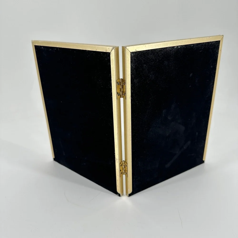 Heirloom Gold Metal Double Hinged 5x7 Picture Frame 183357GW Tabletop Decor
